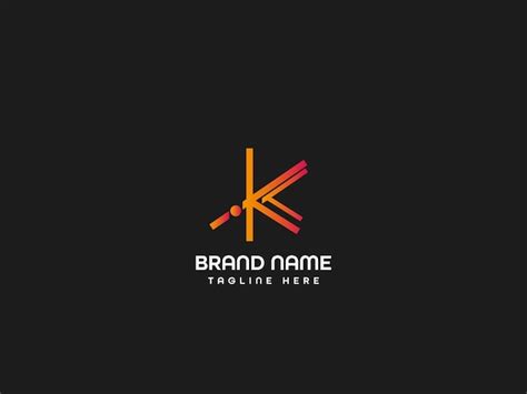 Ein logo, auf dem k und k steht | Premium-Vektor