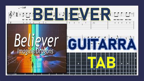 CÓMO TOCAR BELIEVER en GUITARRA Melodía Tablatura TUTORIAL