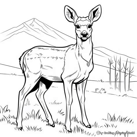 Mule Deer Coloring Pages Free Printable