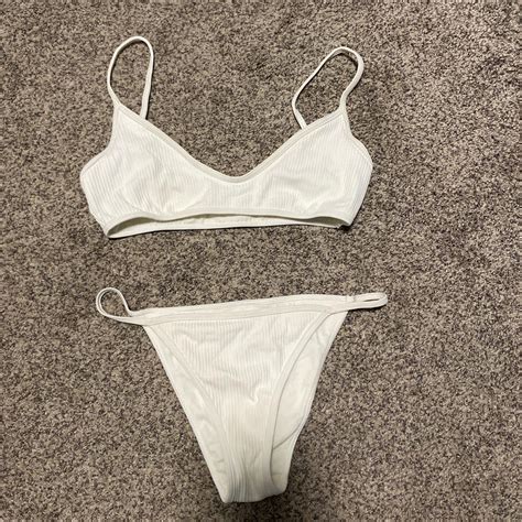 Cute White Bikini Size S Can Buy Separately Just Depop
