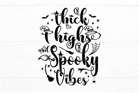 Thick Thighs And Spooky Vibes Svg Graphic By Appearancecraft Creative