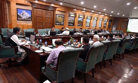 Chief Minister Gilgit Baltistan Khalid Khurshid Khan Chairing A Cabinet