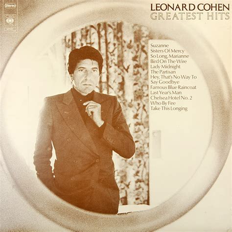 Leonard Cohen Greatest Hits Vinyl Discogs