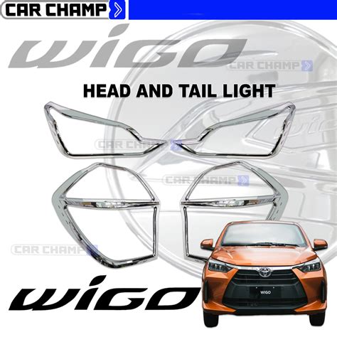 Toyota Wigo To Head Light And Tail Light Set Cover Chrome