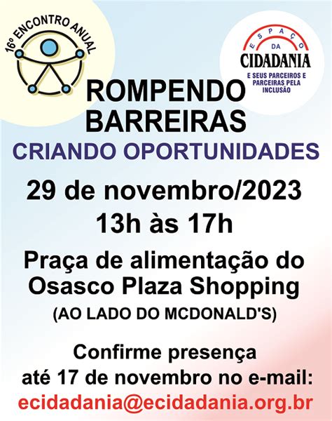 Encontro Anual Do Espa O Da Cidadania Ir Tratar Sobre Empregabilidade