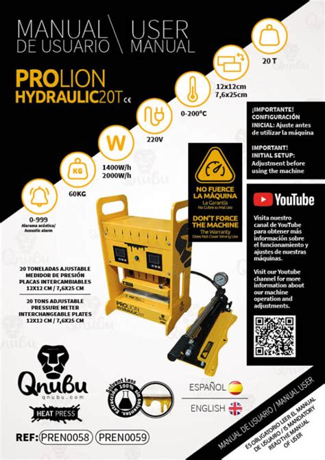 Qnubu Pro Lion Hydraulic Rosin Heat Press Ton Jware