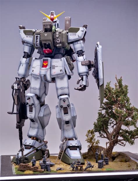 Custom Build Neo Grade 160 Rx 79 G Gundam Ground Type With Diorama