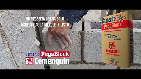 Cemento Pegablock De Cemenquin Youtube