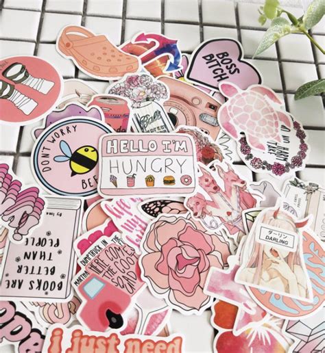 Aesthetic Pink Stickers Pegatinas Bonitas Pegatinas Kawaii Pegatina