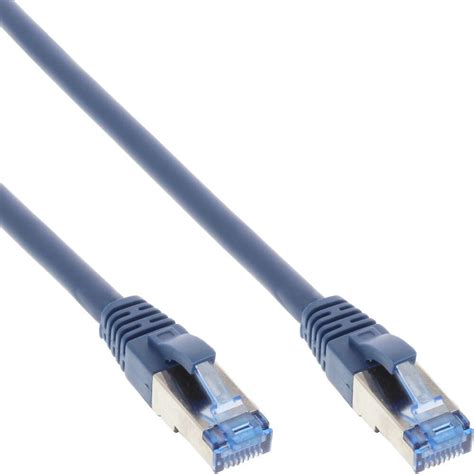 5x InLine Patchkabel Cat 6A S FTP PiMf Halogenfrei 500MHz Blau