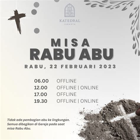 Misa Rabu Abu Di Gereja Katedral Jakarta Sesawi Net