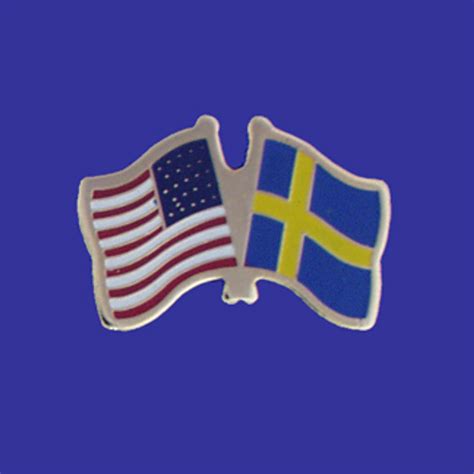 Ussweden Double Flag Lapel Pin Fredsflags