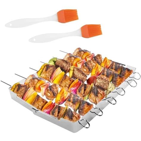 Brochette Pour Barbecue Porte Brochettes Grilles Acier Inoxydable