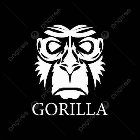 Gorilla Head Silhouette Vector PNG Gorilla Head Vector Logo Vector