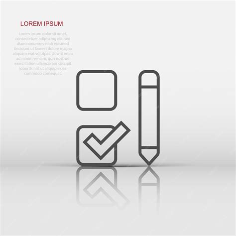 Premium Vector Checklist Document Icon In Flat Style Survey Vector