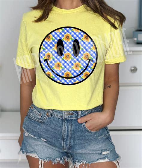 Smiley Face PNG Smiley Face Shirt Sunflower PNG Smiley - Etsy