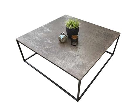 Table Basse Carrée 100 X 100 Cm Plateau Céramique Au Choix Tivia