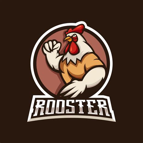 Chicken Rooster Mascot Logo Design For Fried Chicken Restaurant Farm