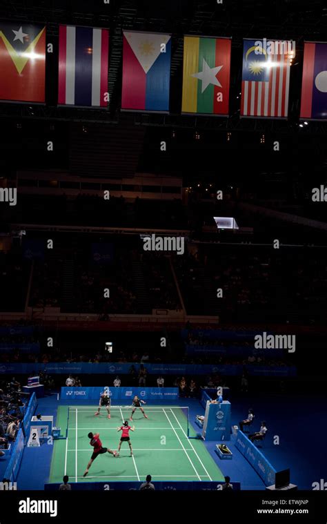 Indonesia vs. Malaysia Badminton doubles final game at the 28th SEA ...