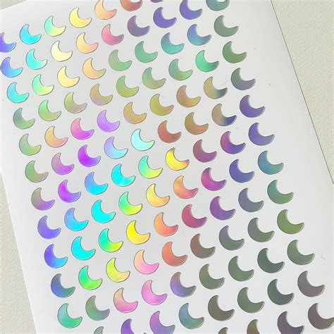 Kawaii Crescent Moon Stickers 8mm Cute Moons Vinyl | Etsy