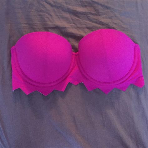 Pink Victoria S Secret Swim Pink Strapless Bikini Top Poshmark