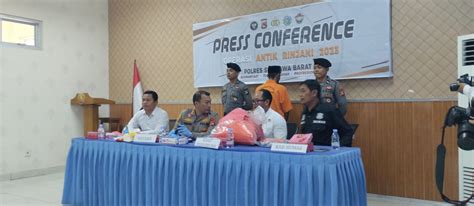 Press Comfrence Polres Ksb Ungkap Tiga Kasus Narkoba Dalam Operasi