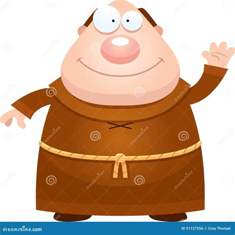 Cartoon Monk Waving Stock Vector Illustration Of Robes 51127556