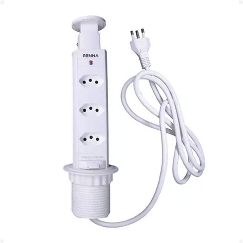 Tomacorriente Renna Multiplug Torre de Tomada Automática 3 Tomadas