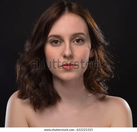 Brunette Woman Nude Shoulders Stock Photo Shutterstock