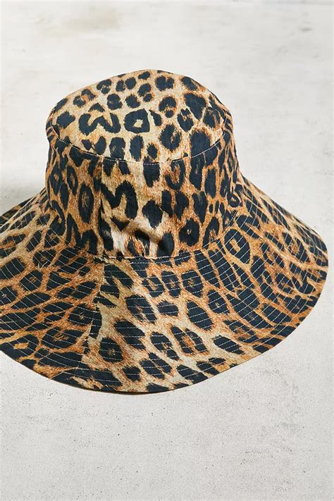 Damson Madder Leopard Print Sun Hat Urban Outfitters Uk