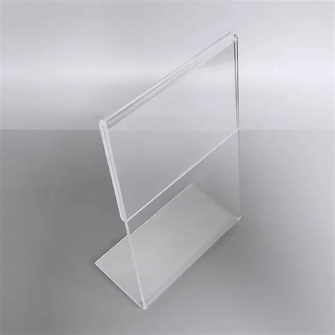 Transparent X Acrylic Sign Holder Slanted Sign Holder Clear Acrylic