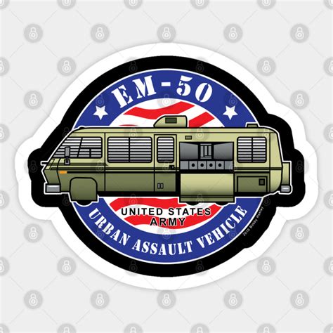 EM-50 Urban Assault Vehicle - Stripes - Sticker | TeePublic