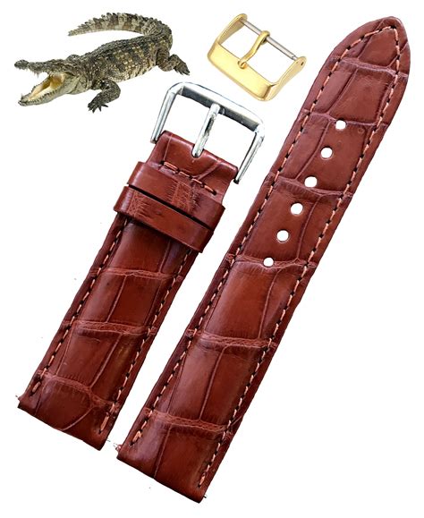 Vinacreations Handmade Alligator Leather Watch Band Men Quick Release