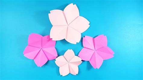 🌸 How To Make Origami Cherry Blossom Paper Flower Youtube