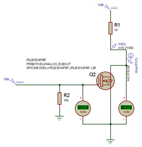 Rangkaian Mosfet Sebagai Saklar Menggunakan Transistor Sebagai Saklar