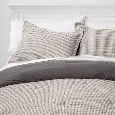 Washed Waffle Weave Duvet Cover And Sham Set Threshold Target