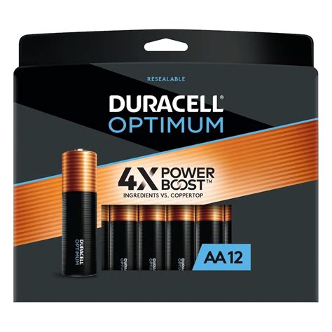 Duracell Optimum Aa Batteries 12 Pack Alkaline Battery The Home Depot Canada