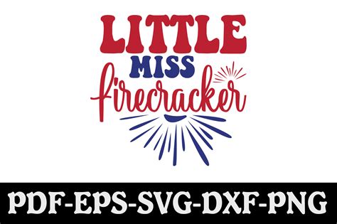 Little Miss Firecracker Svg Graphic By Creativekhadiza124 · Creative Fabrica