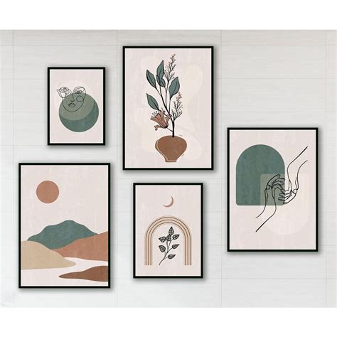 Kit Quadros Decorativos Moldura Linhas Minimalistas Shopee Brasil