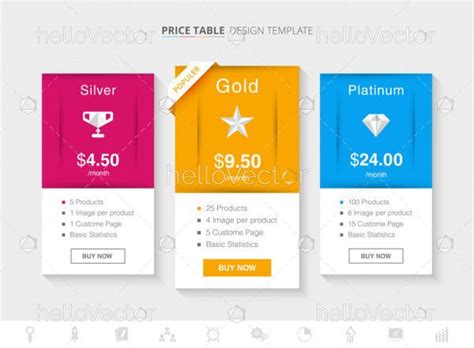 Price Chart Template Design - Download Graphics & Vectors