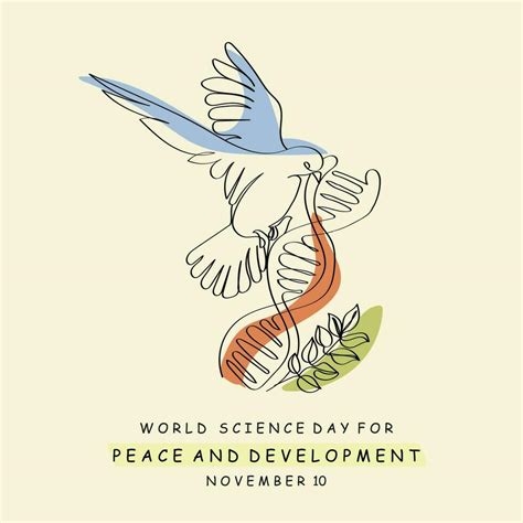 World Science Day For Peace And Development Poster Vector Art