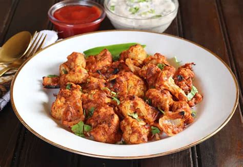 Tandoori Cauliflower Tandoori Gobi Tikka Cook With Kushi