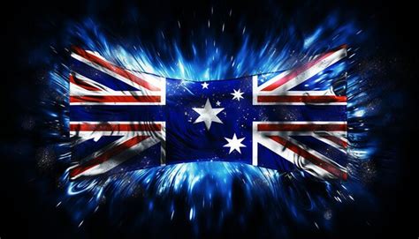 Premium Photo Picture Of The Australian Flag Done By Spray Paint