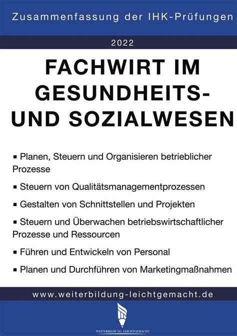 Fachwirt Im Gesundheits Und Sozialwesen Zusammenfassung Der Ihk