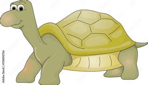 Stockvektorbilden Tortuga gigante de galápagos dibujo caricatura