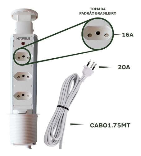 Torre De Tomada De Embutir Para Bancada Retr Til Multiplug Tomadas