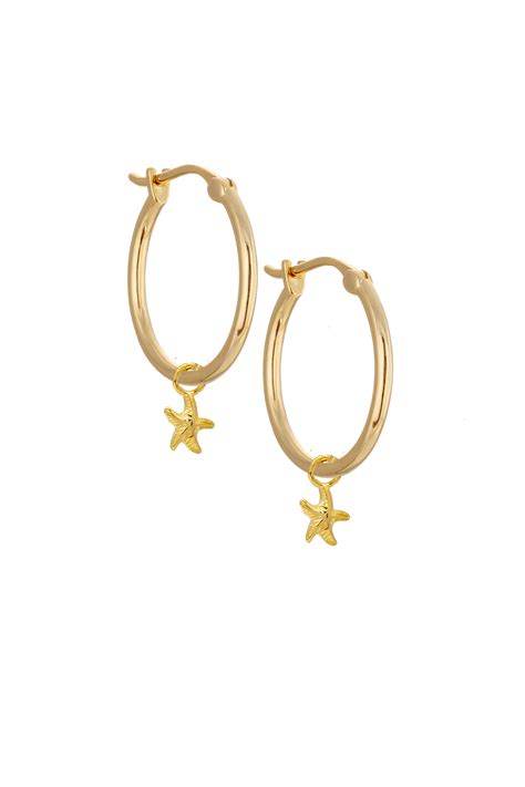 20mm Golden Hoops With Charms — Atelier18