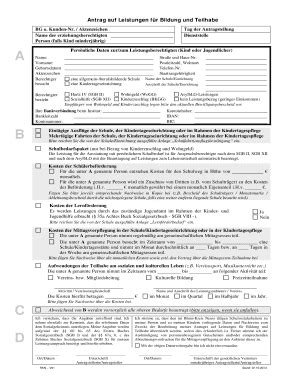 Fillable Online Rhein Kreis Neuss Antrag Auf Leistungen F R Bildung Und