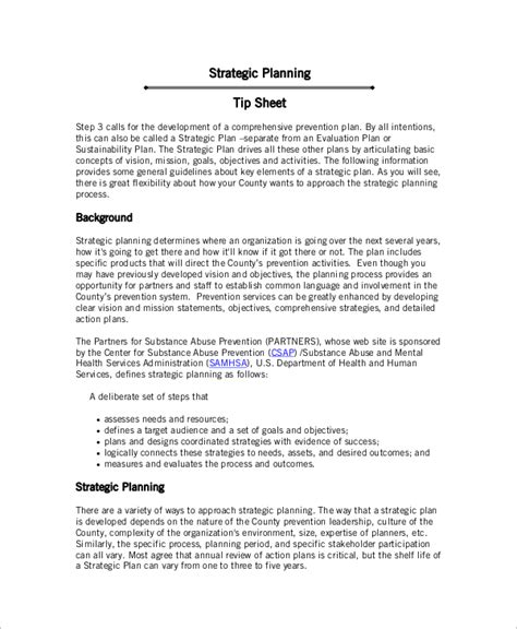 Free 22 Sample Strategic Plan Templates In Ms Word Pdf