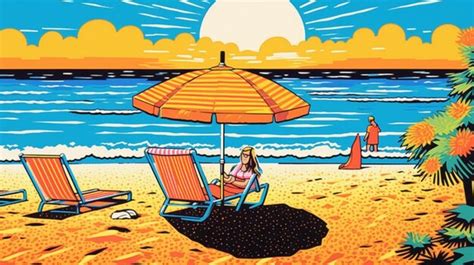 Premium Photo | Summer In Pop Art Style Depicting A Relaxing Wallpaper